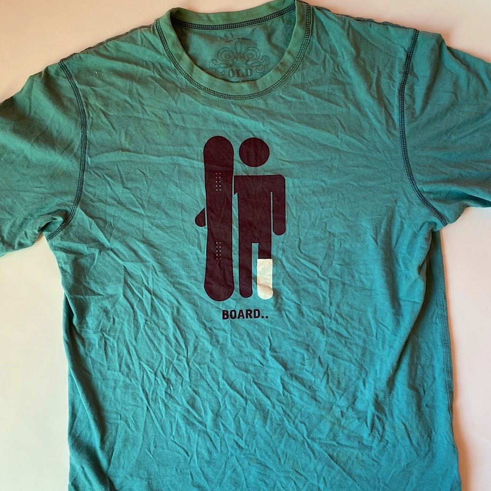 Surfing/snowboarding theme Graphic tee (teal)